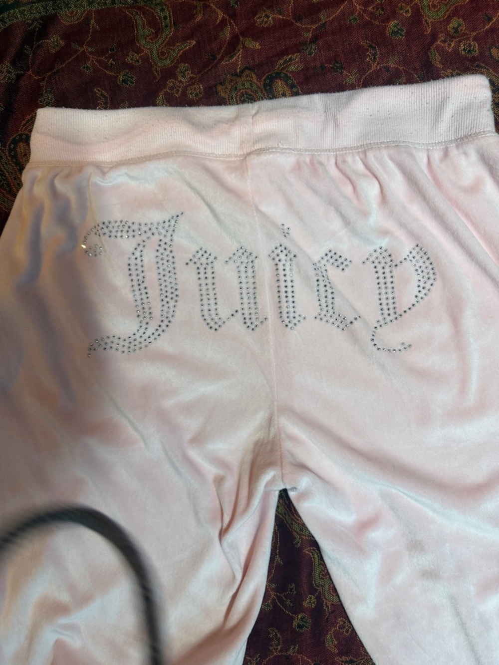 Y2K VINTAGE RARE JUICY COUTURE EMBELLISHED VELOUR TRACK PANTS